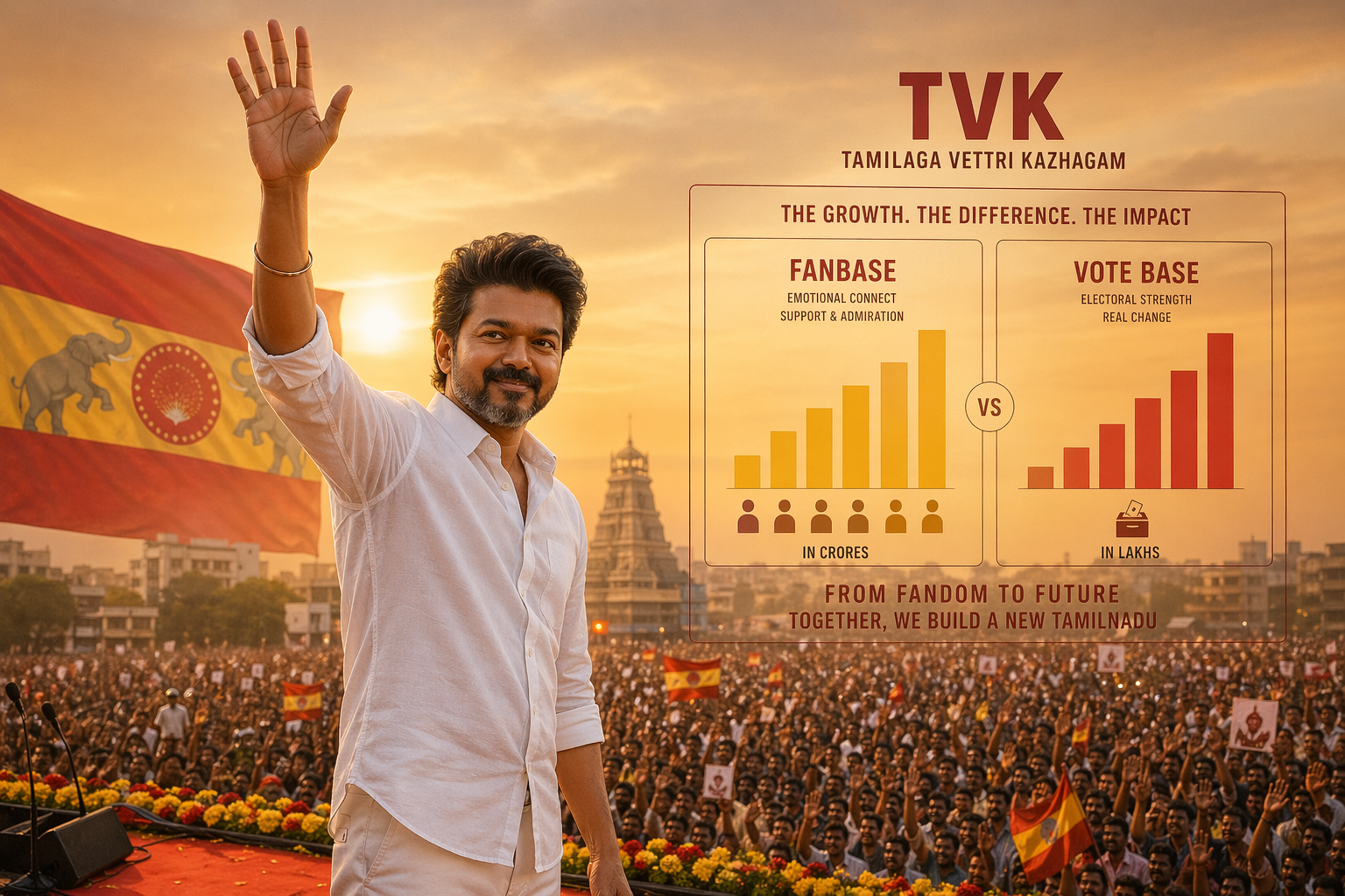 Thalapathy విజయ్ 'TVK party political analysis in Trichy and Perambur 2026 Tamil Nadu Elections