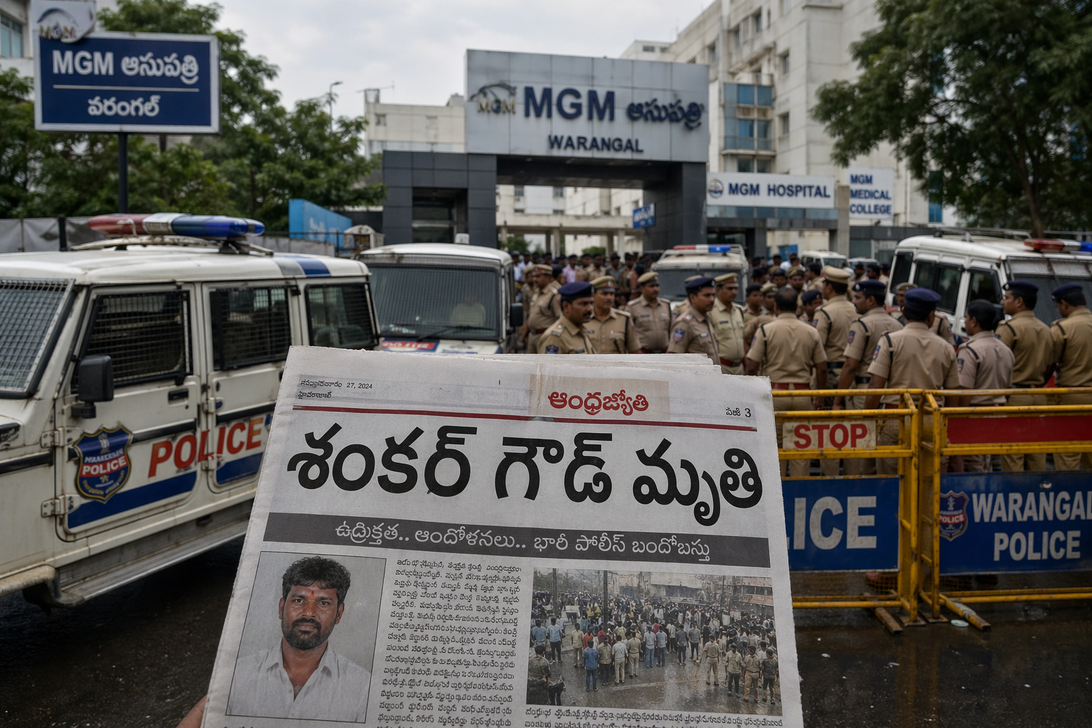 తెలంగాణ RTC సమ్మెలో చనిపోయిన డ్రైవర్ శంకర్ గౌడ్ కు తోటి కార్మికుల నివాళి (Telangana RTC strike driver Shankar Goud death updates)