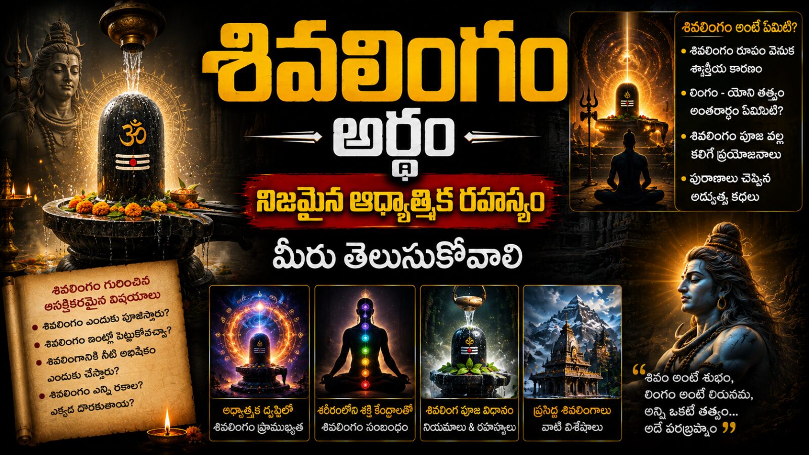 శివలింగం నిజమైన అర్థం — ఆధ్యాత్మిక చిహ్నం వివరణ