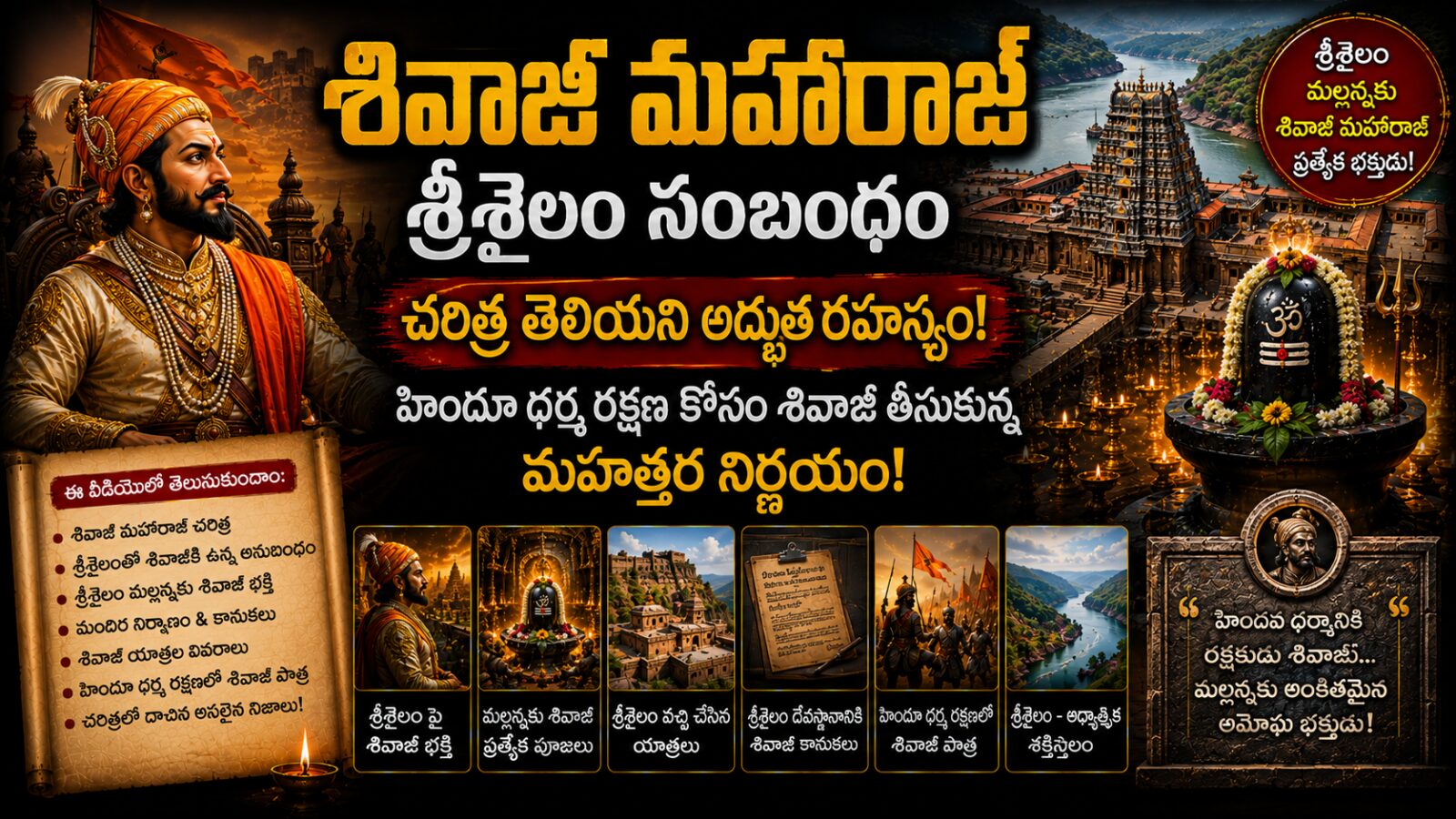 శివాజీ మహారాజ్ శ్రీశైలం సంబంధం — చరిత్ర తెలియని అద్భుత రహస్యం!
