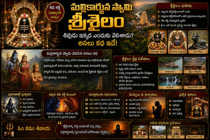 శ్రీశైలం మల్లికార్జున స్వామి జ్యోతిర్లింగం దేవాలయం నల్లమల్ల అడవులు కృష్ణా నది