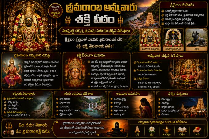 శ్రీశైలం బ్రహ్మారంభ అమ్మవారి శక్తి పీఠం గర్భగుడి దర్శనం
