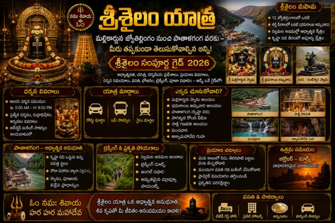 శ్రీశైలం మల్లికార్జున జ్యోతిర్లింగం ఆలయం రాజగోపురం సంధ్యారాగ వేళ
