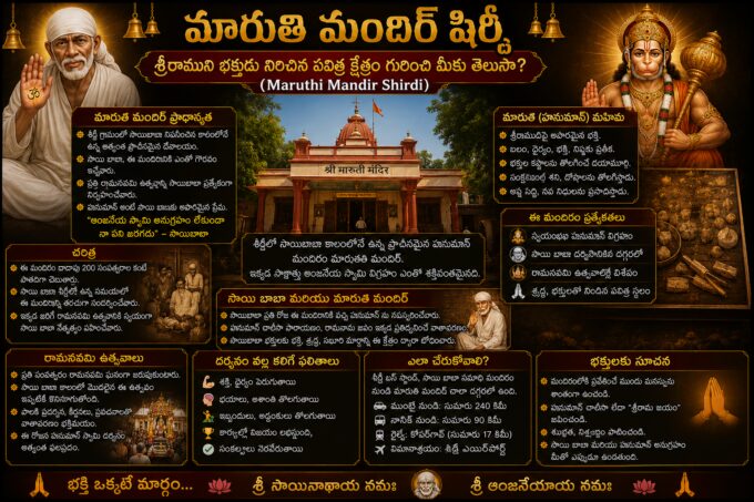 షిర్డీ మారుతీ మందిర్ లో హనుమంతుని దివ్య దర్శనం మరియు దైనిక్ ఆరతి సేవలు