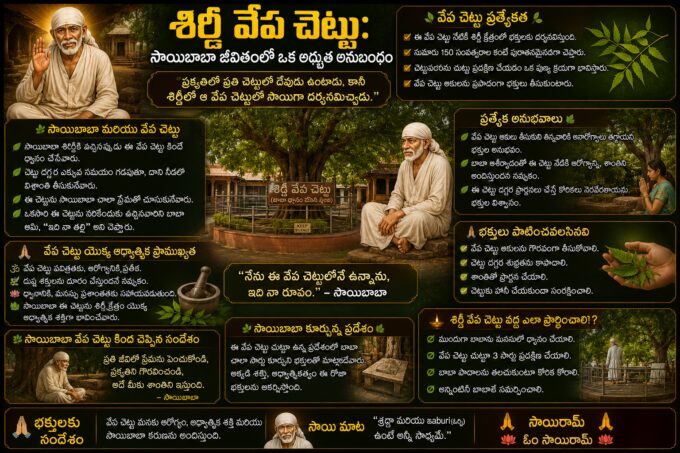 శిర్డీలో సాయిబాబా ధ్యానించిన పవిత్రమైన వేప చెట్టు