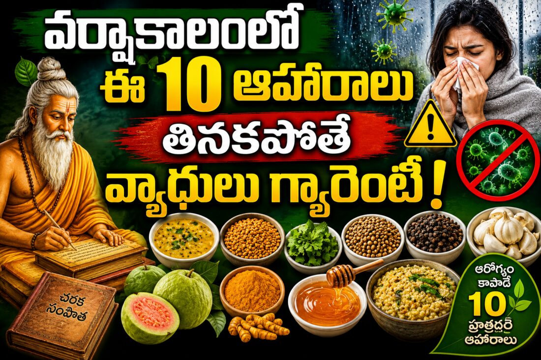 వర్షాకాలంలో ఆరోగ్యానికి ఉపయోగపడే 10 ఆహారాలు – చరక సంహిత సూచనలు